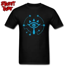 Футболка Zelda T Shirt мужские футболки с принтом Шейха и глаз Топы Legend Of Zelda Tees Gamer Custom Clothes хлопковая Молодежная мужская толстовка большого размера