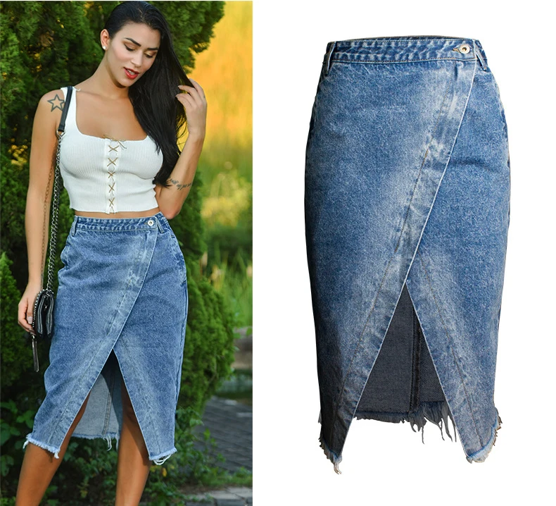 Skirt of female skirt hairline furl furl to wrap hip bull-puncher skirt irregular tassel tall waist skirt of halter MIDI skirt (8)