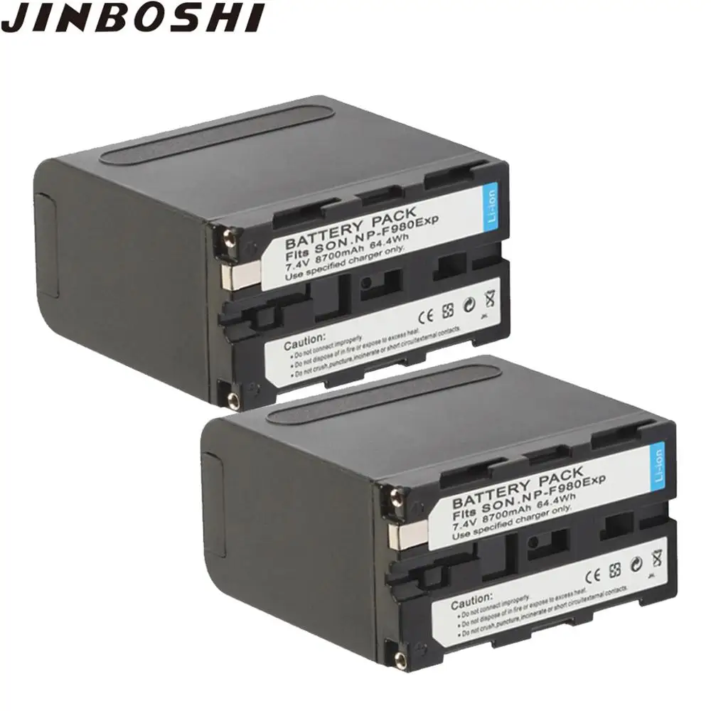 2 шт. NP-F980 NP F980 литий-ионный аккумулятор для Sony NPF980 NP-F970 NP-F960 NP-F950 NP-F980EXP NP-F770 NP-F750 NP-F550