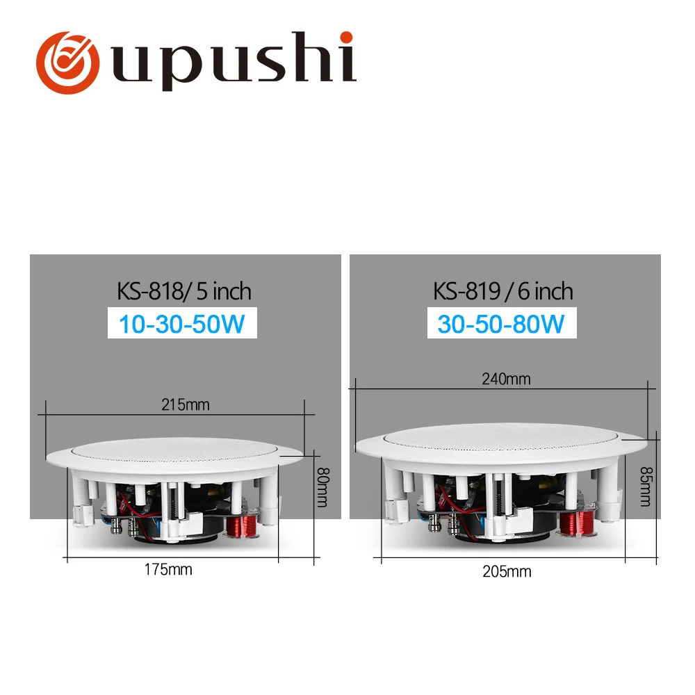 Настенный потолочный динамик Oupushi KS818 10 Вт 30 система PA домашний кинотеатр фоновая
