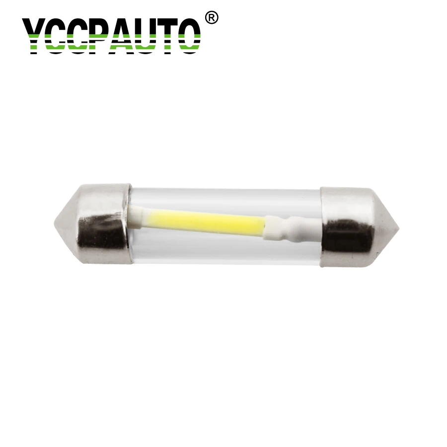 

YCCPAUTO C5W LED Festoon Interior Dome 31mm/36mm/39mm/41mm White Reading License Plate Lamp Auto Light Bulb Smoke Cover 12V 1PCS