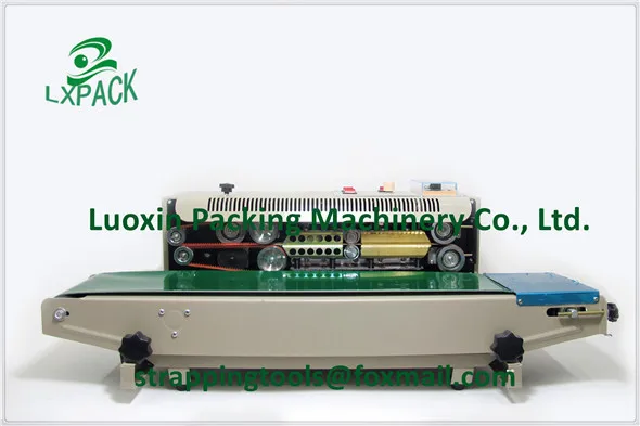 Horizontal Vertical Portable Stainless Steel Tilt Head Continuous Band Sealers Rapid Tabletop Free Standing Benchtop Band Sealer with Dry Ink Coding4