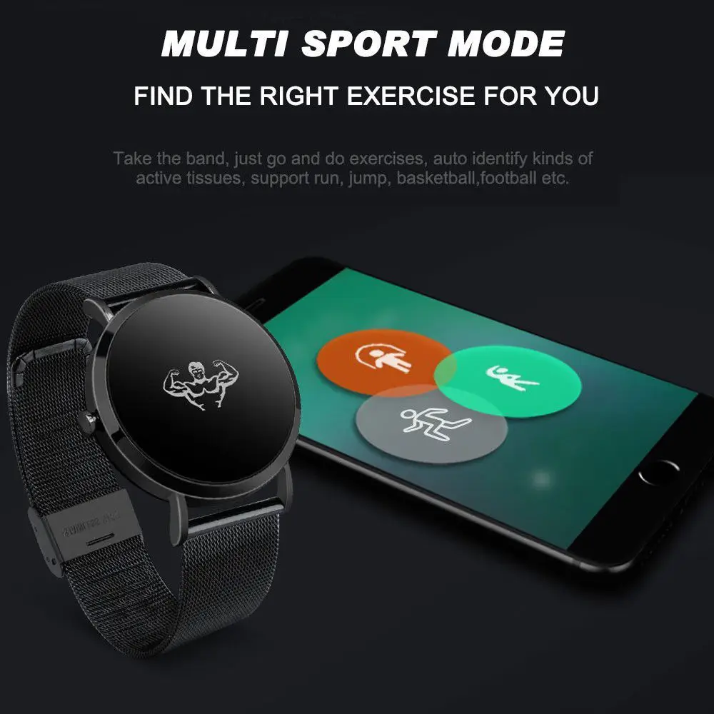 Спортивные Смарт часы Timethinker CV08 для мужчин Bluetooth браслет пульсометр измеритель