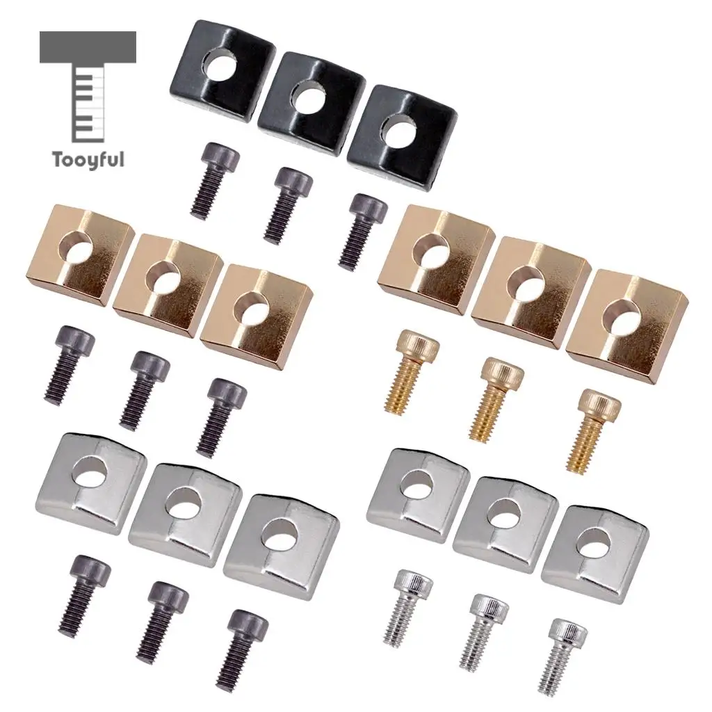 Tooyful 3pcs Guitar Locking Nut Clamp&Screws for Tremolo Bridge Parts