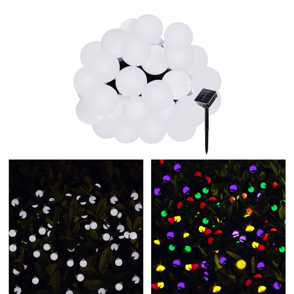 20 LED Ball Solar String Lights Outdoor Waterproof Christmas Starry