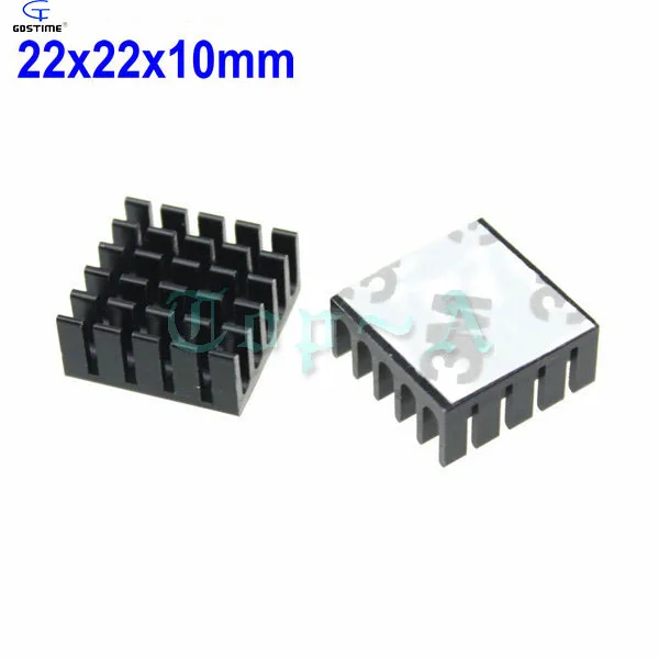 Алюминиевый радиатор охлаждения Gdstime 22x22x10 мм 100 шт. | Компьютеры и офис
