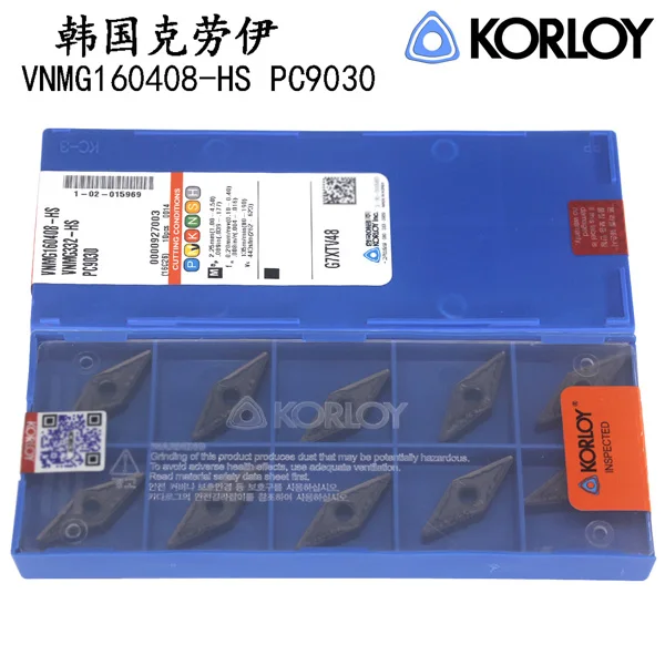 10pcs Turning Tool Inserts Vnmg160404hs Vnmg160408hs Pc9030 Nc3020