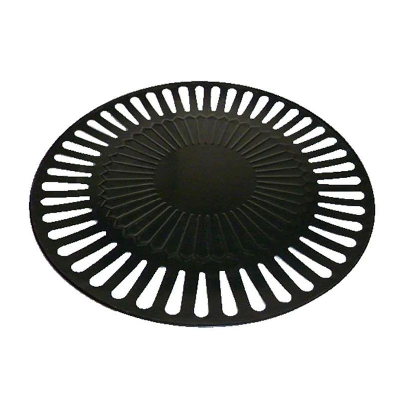 New Creative  Round Iron Korean BBQ Grill Plate Barbecue Non-stick Pan Set with Holder SetLight weight  Wear-resistant hot C030203