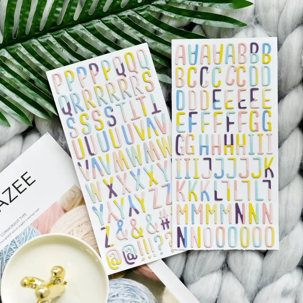 Midodo цветная симпатичная алфавитная самоклеящаяся бумажная наклейка для скрапбукинга планировщик дневник бумажный Декор Наклейка s DIY Изготовление открыток