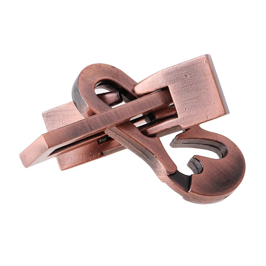 Piano Shape Lock Wire Puzzle Brain Teaser Mind Game Toy Steel Metal IQ Test Magic