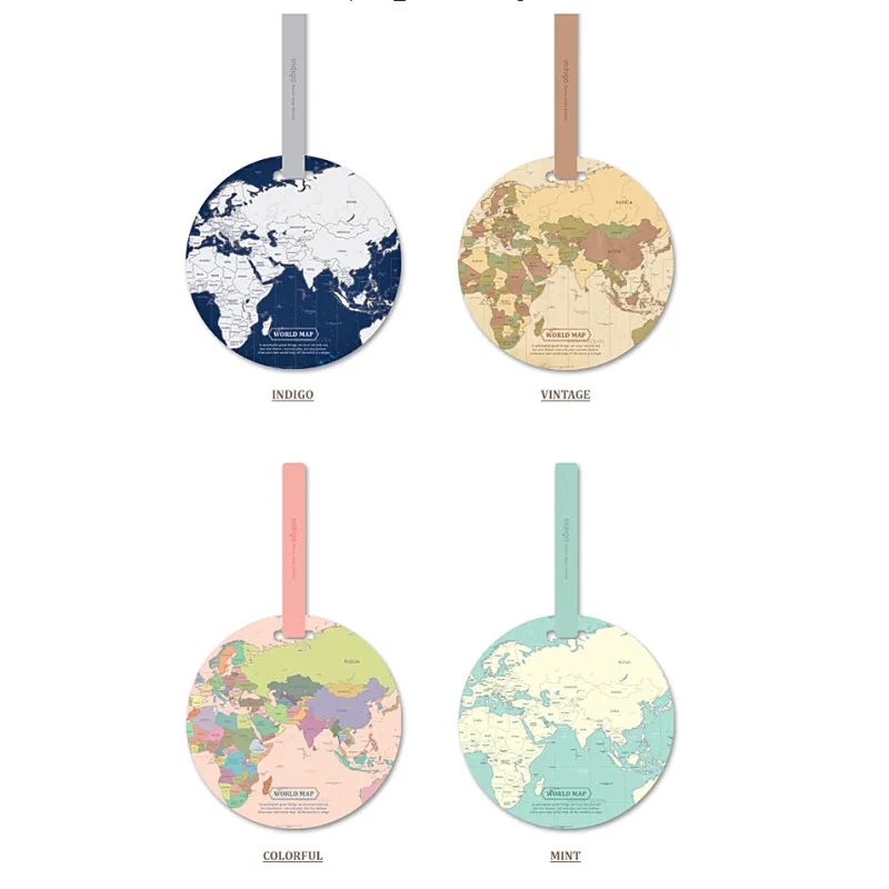 Аксессуары для путешествий, багажная бирка, креативная Повседневная карта, силикагель, чемодан, Id адрес, держатель, багажная бирка, переносная этикетка - Цвет: random
