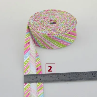 Косой ленты(") 25 мм широкий один раз хлопок косой привязки ленты звезды серии DIY ремесло швейная ткань 5 м/лот - Цвет: Многоцветный