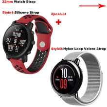 Amazfit pulsera de muñeca banda de reloj 22mm para Xiaomi Huami Amazfit ritmo Stratos 2 Correa para Samsung Gear clásico s3 frontera