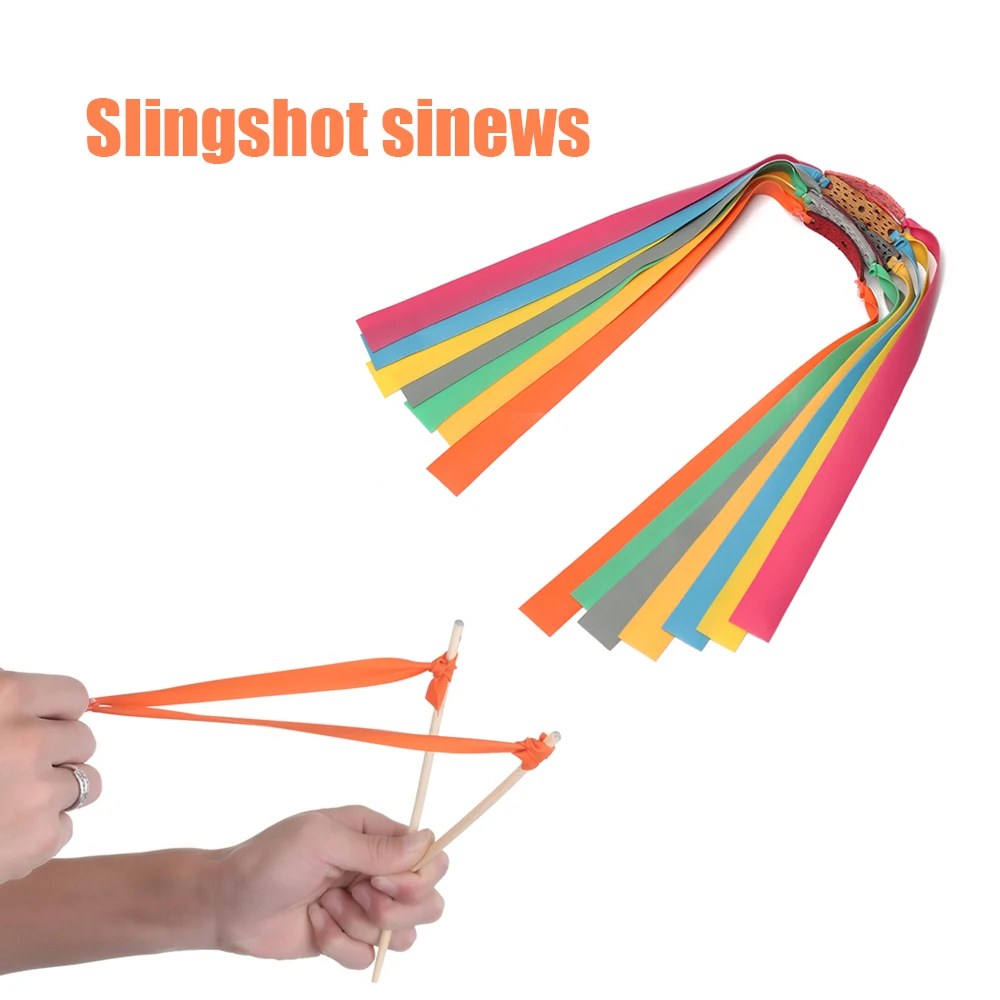 

1 PC Powerful Hunting Slingshots Rubber Band Natural Latex Catapult Tape Flat Elastic Band slingshot Elastic Resilient Tube Kit