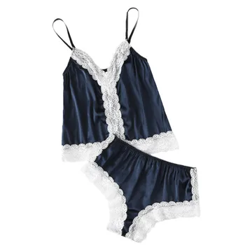 

Women Underwear Corset High Elastic Pajamas Underwear Top + Underwear Pour Femmes Nocturne Home Suit QB2