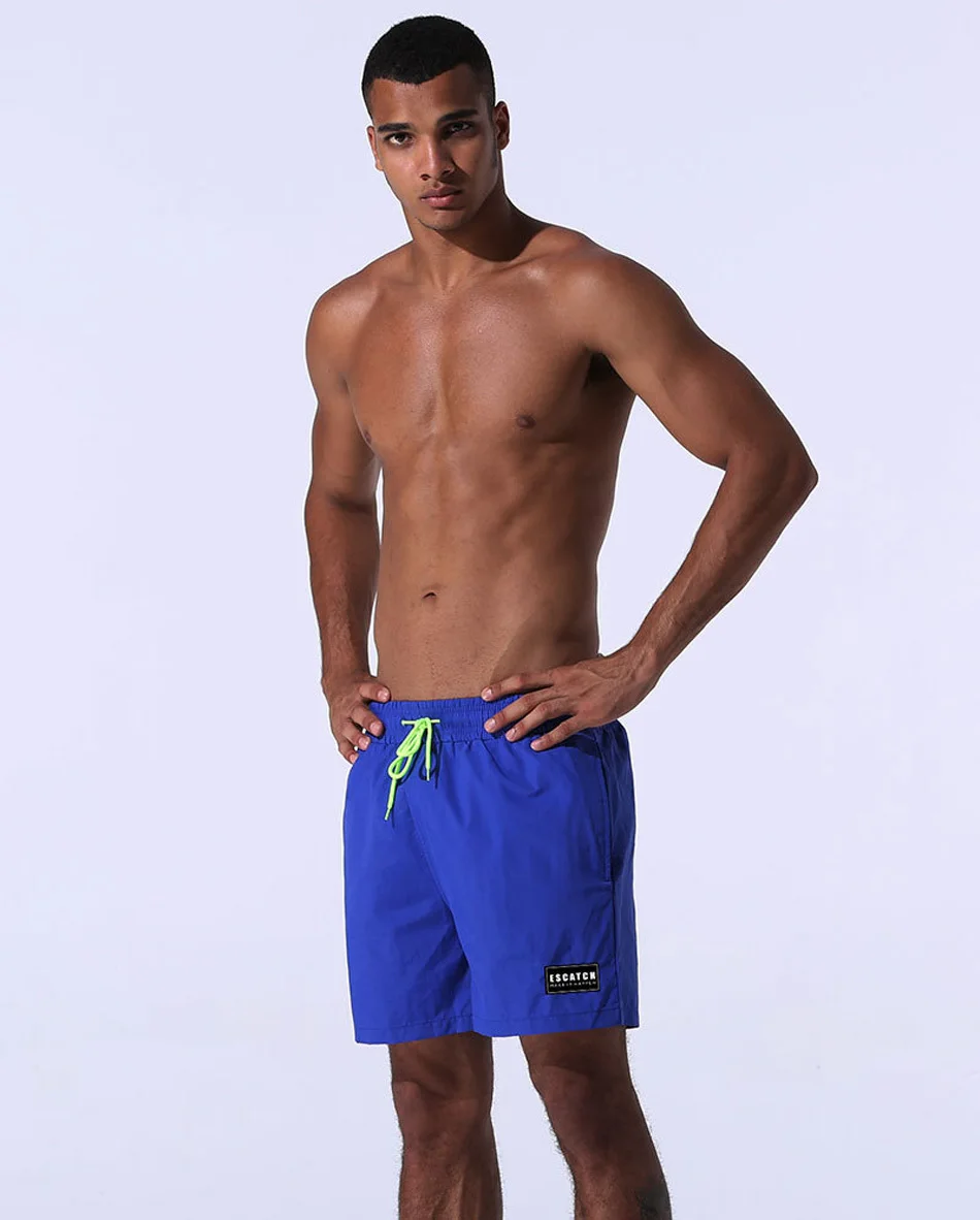 2018 stroje kąpielowe mężczyźni pływanie Trunks Mens Swim Briefs Maillot de Bain Homme strój kąpielowy Bermudy Surf Beach Wear Man Board Spodenki -