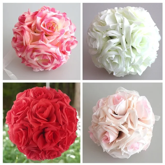 Hot sale 1Pc Wedding Artificial Rose Flowers Balls 20CM Hanging Flower