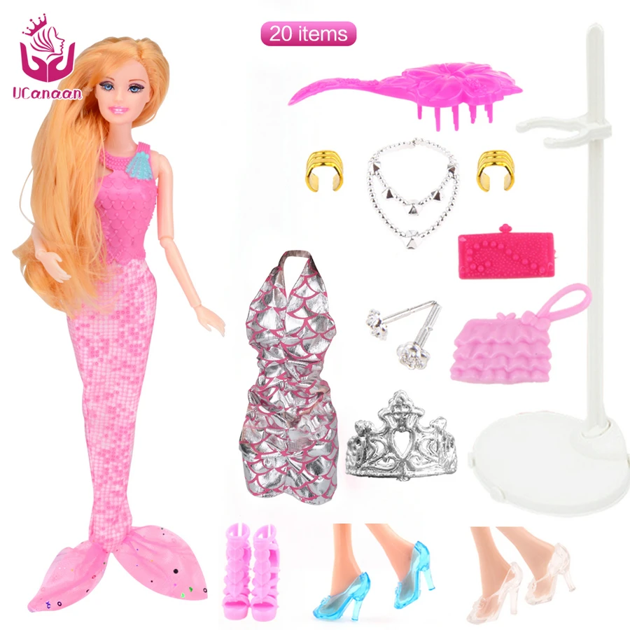 UCanaan Mermaid font b Dolls b font with 20 font b Accessories b font NEW Fashion