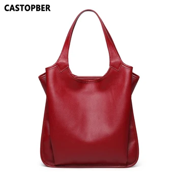 

Cowhide Genuine Leather Large Capacity Bags Handbags Women Tote Bag European and American Ladies Shoulder Designer Famous Brand