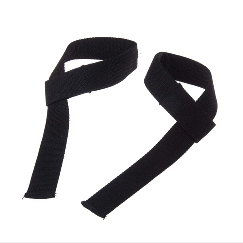 2 pcs Men Leather Padded Gym Weight Lifting Straps Crossfit Wrist Support Wraps Hand Bar