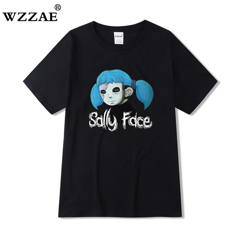 Sally Face t shirt men Harajuku Women Unisex summer 2019 mens tshirts casual clothing letter cartoon print camisetas hombre