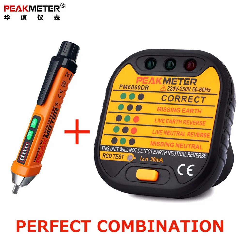 

Digital Socket Tester 110v 220V with GFCI RCD and Pen type Non Contact Voltage Tester for Electric electrical Power tester