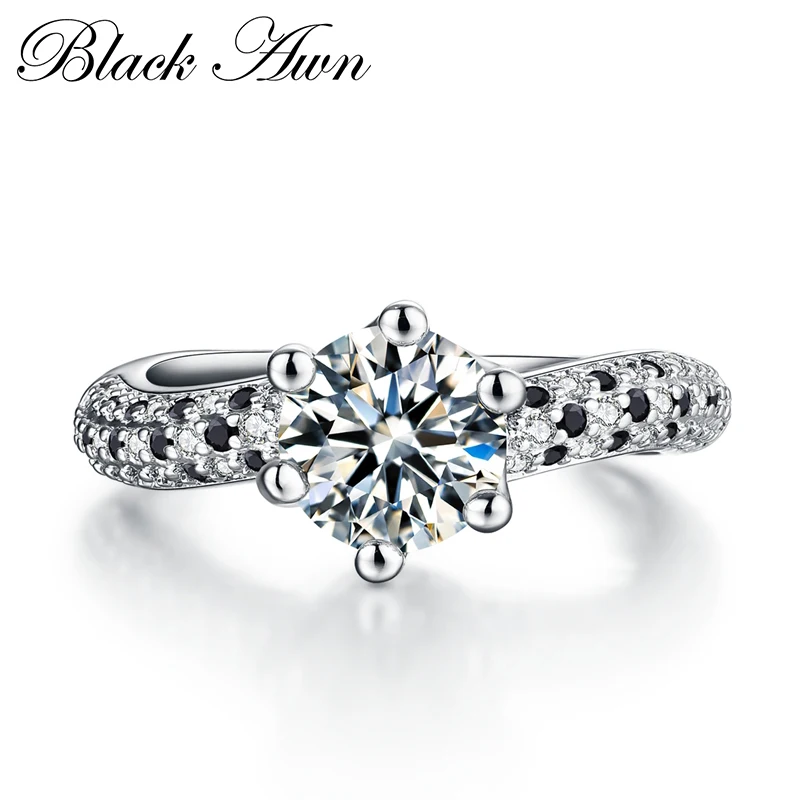 

Fashion Anillos Mujer Neo-Gothic High Quality 925 Sterling Silver Jewelry Trendy Wedding Rings for Women Engagement Ring C165