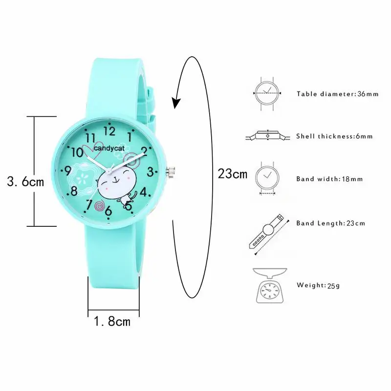 

2019 Women Cute Cat Candy Color Watches Cartoon Watch Girl Children Silicone Wristwatches Round Dial Quartz Watch Reloj