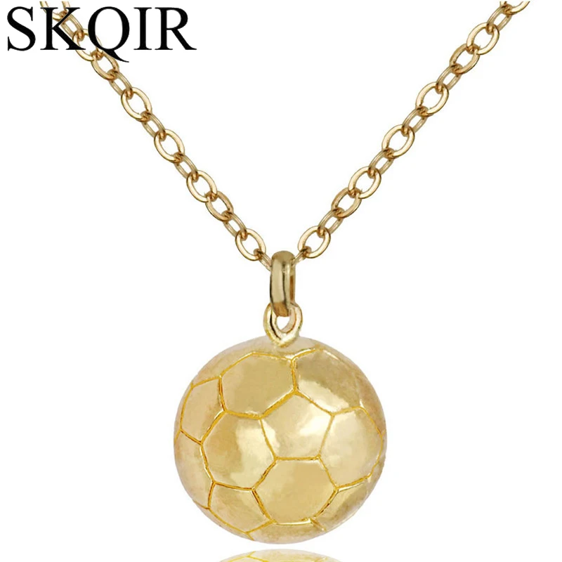 Buy SKQIR Fashion Football Pendant Necklace Men Stainless Steel Chain Soccer