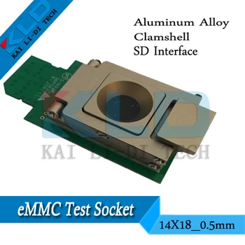 

eMMC test socket,memory IC programmer adapter,changeable frame guide,SD Interface,Torlon insulating,durable,Premium,14X18mm