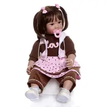Boneca Reborn 24inch Soft Silicone Vinyl Doll 60cm Soft Silicone Reborn Baby Doll Newborn Lifelike Bebe Reborn Dolls Brinquedos premature baby 16inch soft silicone reborn dolls 40cm bebe reborn kids gift simulation lifelike newborn baby boneca brinquedos