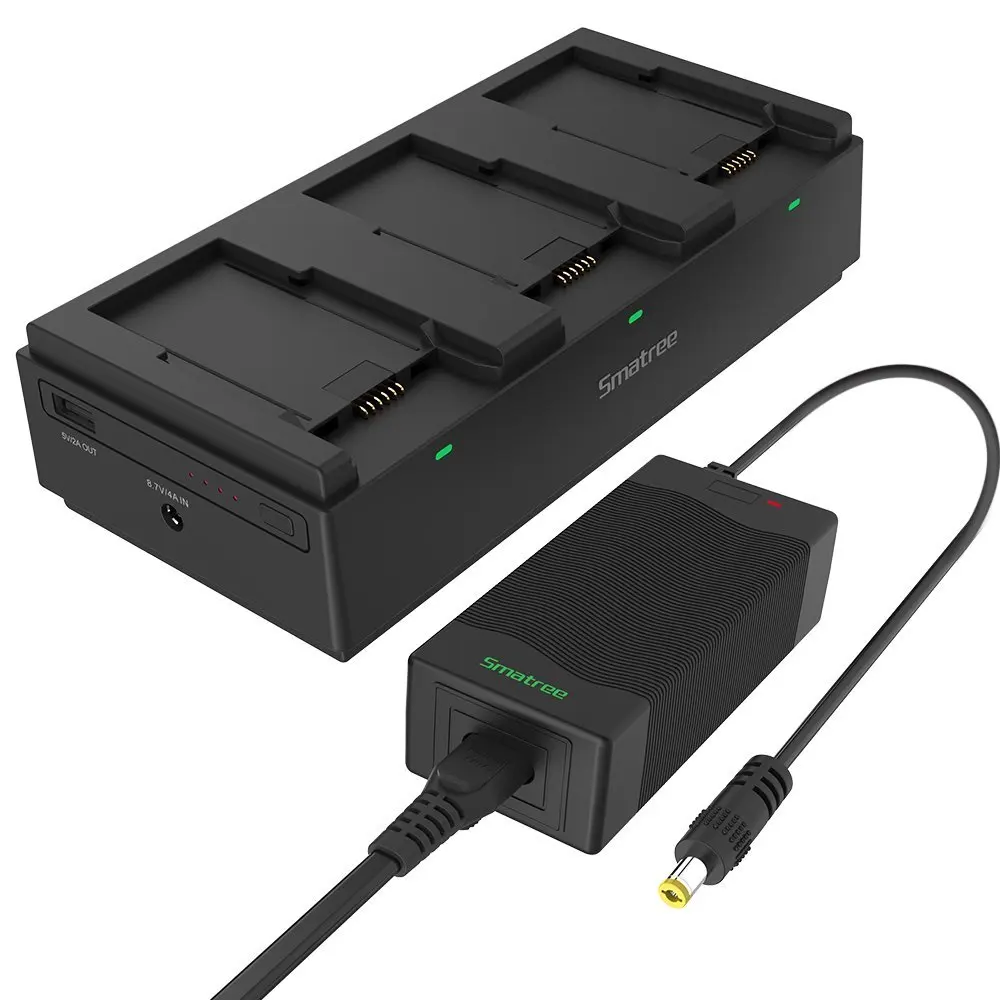 Smatree портативное зарядное устройство, зарядная станция, концентратор для DJI Spark батареи