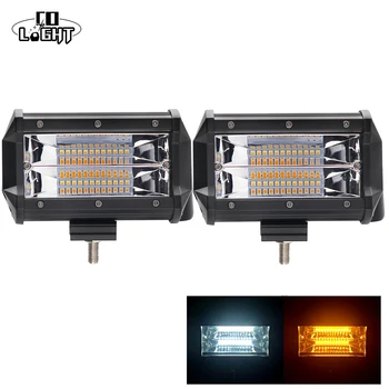 

CO LIGHT 5 inch LED Bar Strobe 72W LED Work Light Bar 12V 24V 3000K 6500K Fog Lamp for Tractor Offroad 4WD 4x4 Car Truck SUV ATV