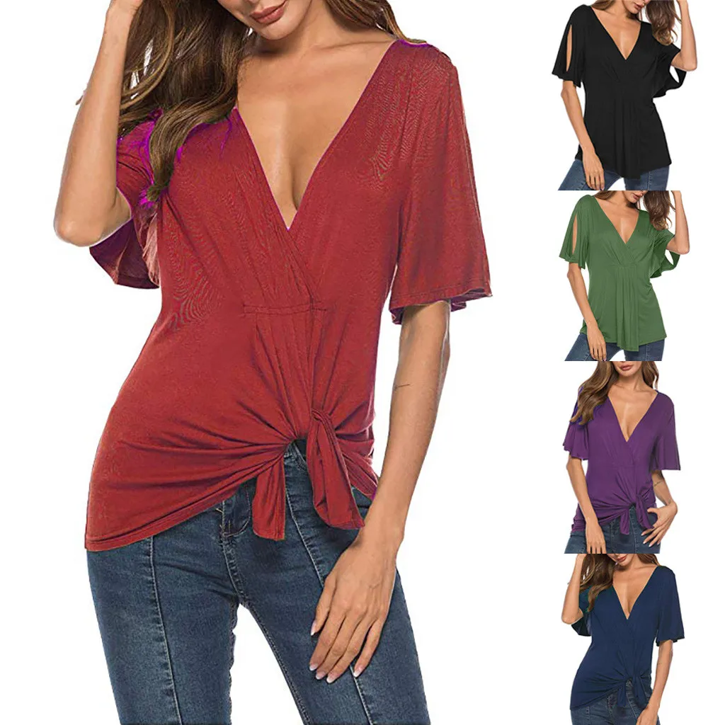Womens Deep V Neck vogue T Shirt Cold Shoulder Sexy Tops Short Sleeve Summer Shirts Women Top Slim Fit Soft Women Tshirt Womens Deep V Neck vogue T Shirt Cold Shoulder Sexy Tops Short Sleeve Summer Shirts Women Top Slim Fit Soft Women Tshirt