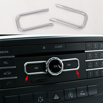

2x Chrome Inner CD Control Frame Cover Trim For Mercedes Benz A Class 13-16 & B Class 12-16 & CLA Class 13-16 & GLA X156 14-16