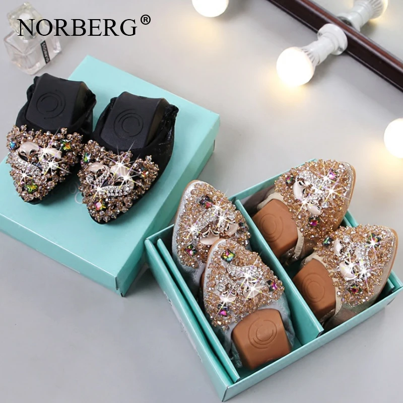 

new women flat shoes pumps ladies casual shoes pointed rhinestones one foot Lok Fu womenshoes wedding shoesvulcanized shoes