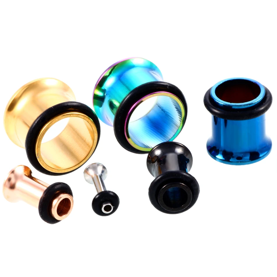 Surgical Steel Ear Plugs Gauges Earrings For Women Men Ear Plug Flesh Tunnel Piercing Expander Stretcher Jewelry 2Pcs/lot piercing jewelry,body piercing earrings,ear piercing jewelry,metal jewelry,body piercing jewelry,body jewelry