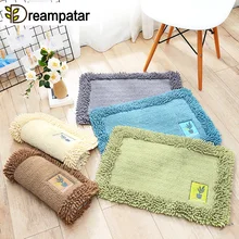 Простой однотонный хлопковый зеленый удобный коврик для ног для дома, гостиной, спальни, кухни, мягкий синий влагопоглощающий коврик для ванной комнаты BD164A