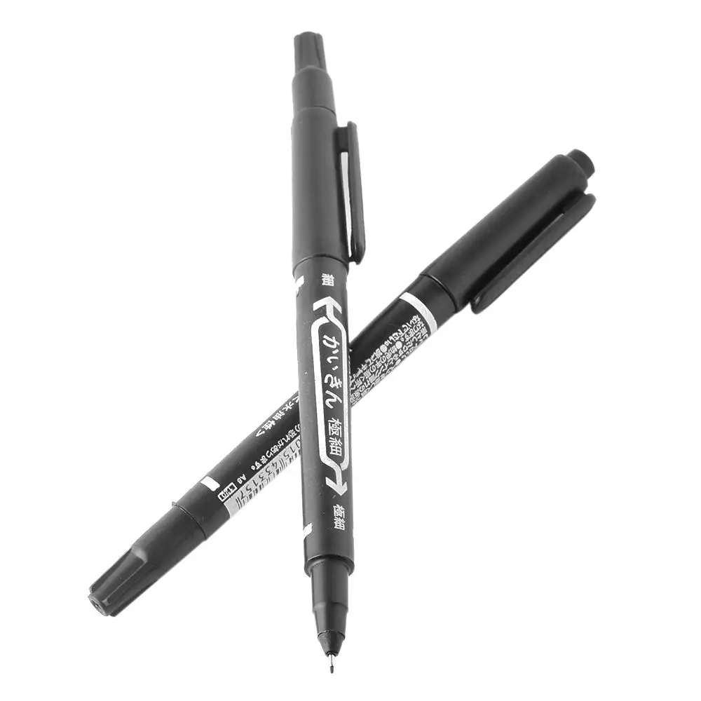 1PC Tattoo Marking Pen Skin Black Dual-Tip Marker Stencil Tattoo Piercing Positioning Supply For Tattoo Makeup Accessories