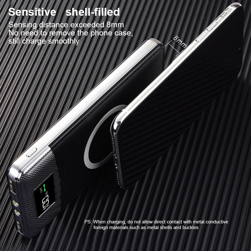 Qi Wireless Charger 10000mAh Dual USB Port Power Bank For iPhone Samsung Note 8 S8 Plus Powerbank Mobile Phone External Battery Qi Wireless Charger 10000mAh Dual USB Port Power Bank For iPhone Samsung Note 8 S8 Plus Powerbank Mobile Phone External Battery