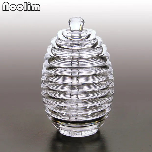 Honey Pot Storage Jars Acrylic Breakfast Jam Seasoning Set Castor Box With Stirring Stick Spices