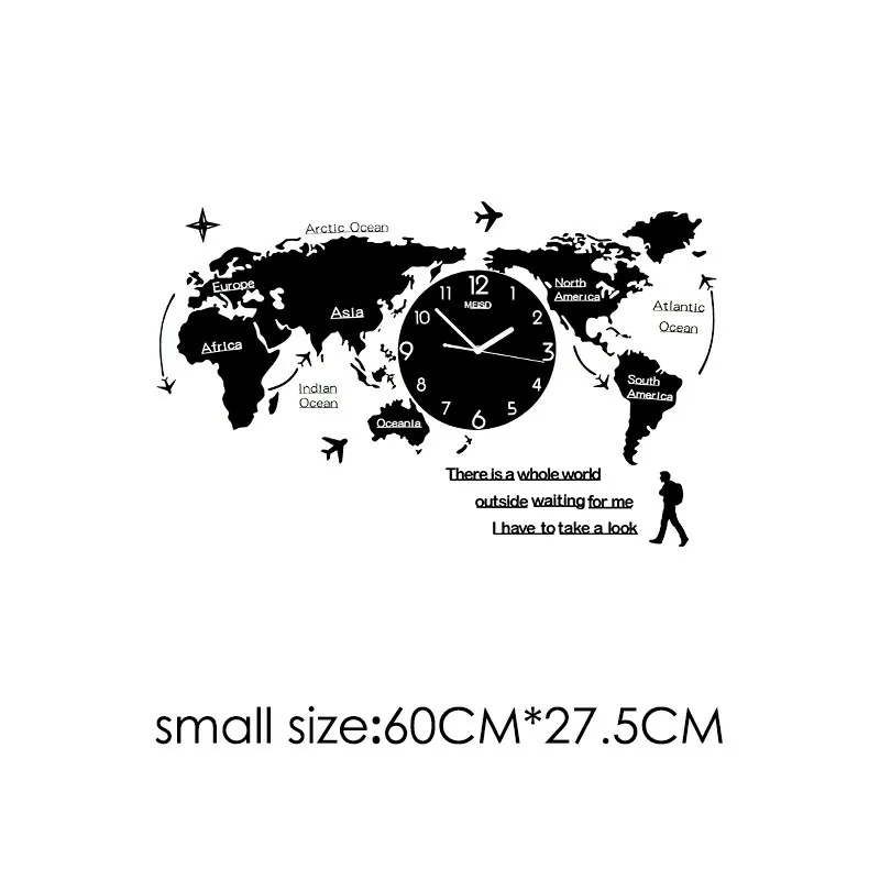 Большая карта мира настенные часы современный дизайн 3D цифровой светящийся в темноте Висячие бесшумные часы ультра тихие акриловые уникальные часы