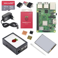 Latest Raspberry Pi 3 Model B+ LCD Kit + 3.5 inch Touchscreen + Daul Use ABS Case + 32GB SD Card + 3A Power Adapter + Heatsinks 