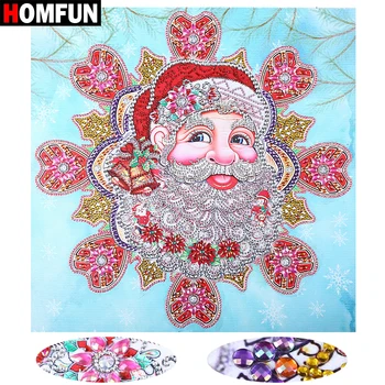 

HOMFUN Diamond Painting Christmas Picture Of Rhinestones Special Shaped Diamond Embroidery Cartoon Santa Claus Home Decor 40x40