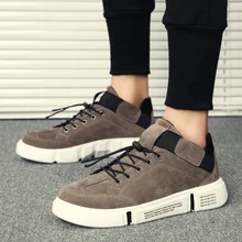

Man Casual Shoes Black Khaki Fashion Male Shoes Spring Autumn Mens Walking Footwear Elastic Band Flat Footwear For Men