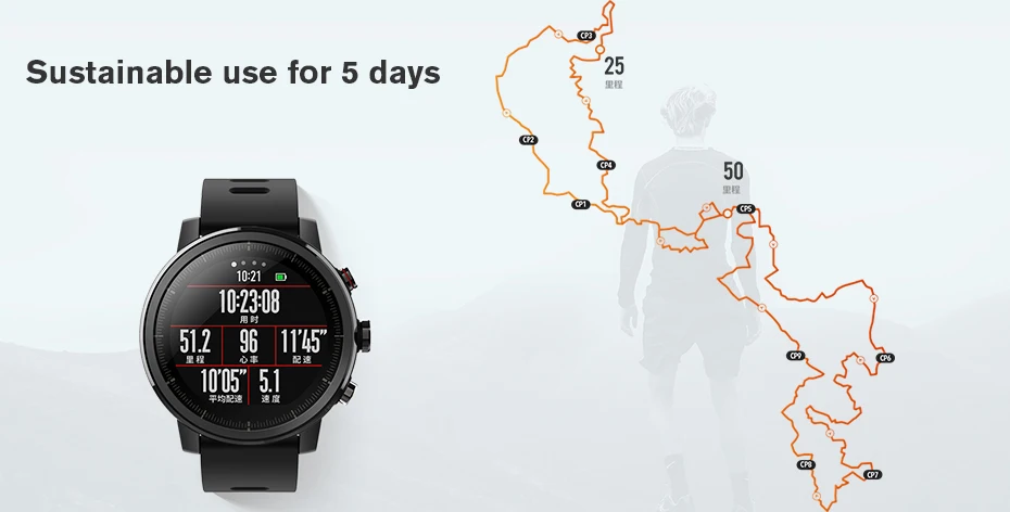 Huami Amazfit Stratos 2 Смарт часы мужские 5ATM водонепроницаемые с gps часы PPG пульсометр