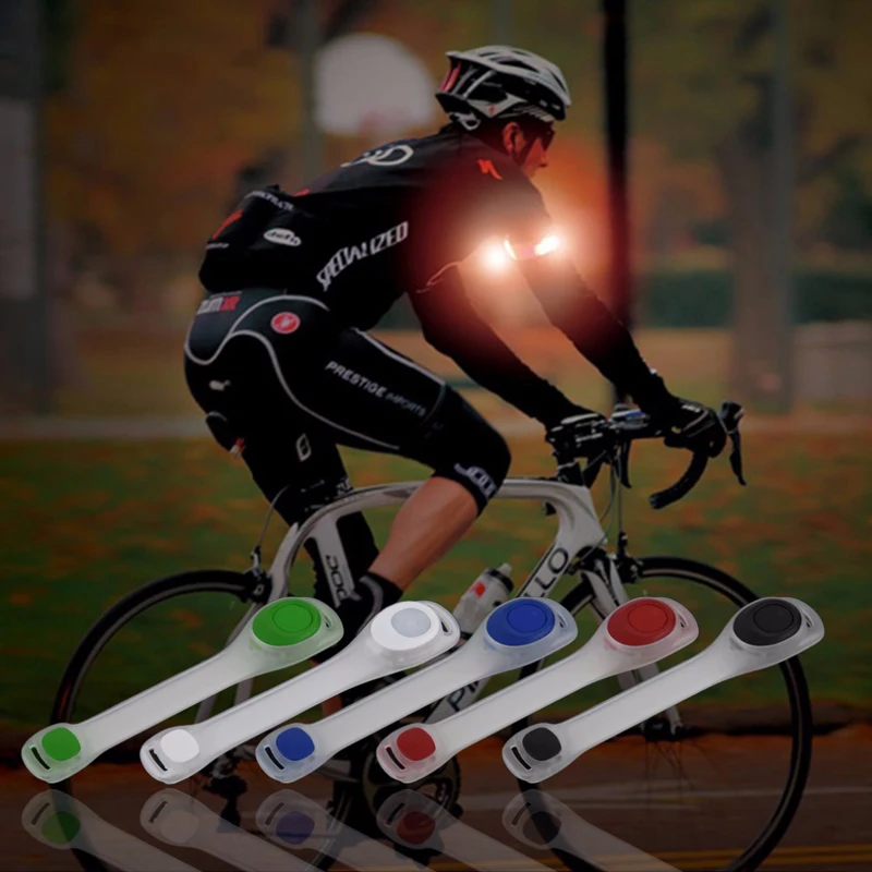 Led Silicone Emergency Lamp 2 Modes Leg Arm Running Cycling Outdoor Waterproof Safety Wrist Strap Warm Light Flashing Night Lamp (1)