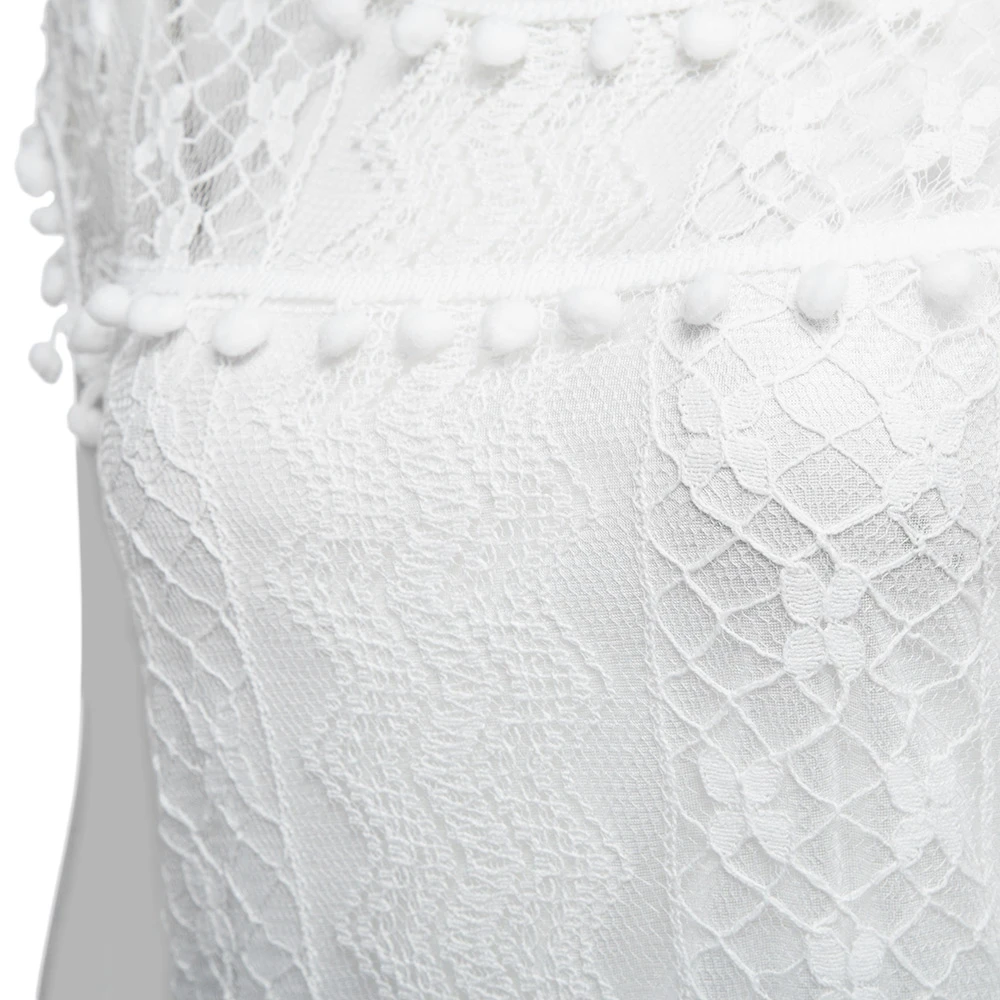VESTLINDA Lace Dress Women O Neck Sleeveless Solid White Dress Summer 2017 Fresh Style Loose Mini Short Dress Vestidos Plus Size 14