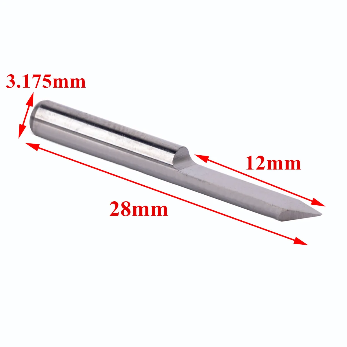 10pcs 60 Degree Carbide PCB Engraving Bits 0.1mm V-shape CNC Router Bit Durable Woodworking Milling Cutter