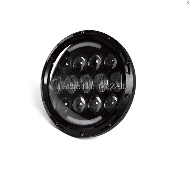 

1pair Motorcycle 7Inch 78W Auto Led Headlight H/L Beam XML LED Headlight With DRL For Harley